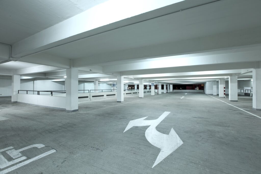 Empty parking lot